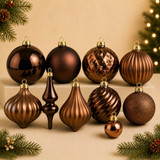 Brown & Copper Christmas Ornaments