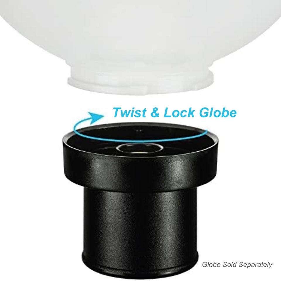 Black Post Fitter IG A048 Post Top Globe Holder