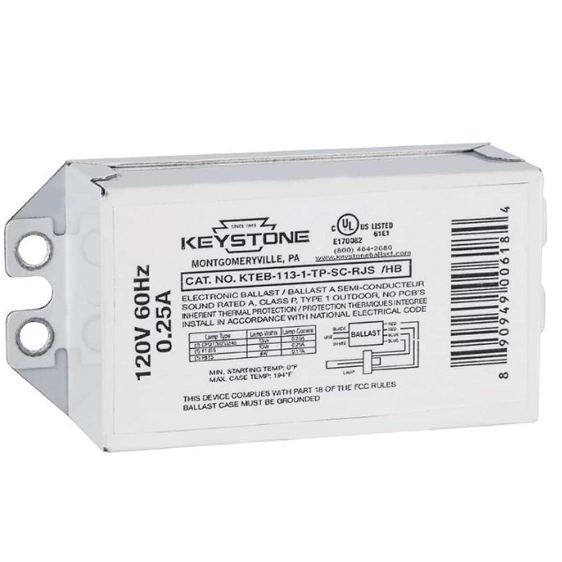 Keystone KTEB232RIS1TPSL 2 x F32T8 Light Ballast