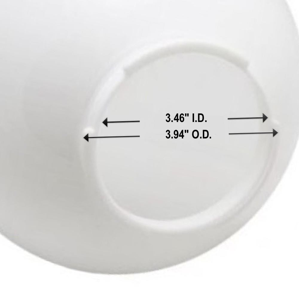 LBS Lighting 12" White Plastic Globe, Twist & Lock