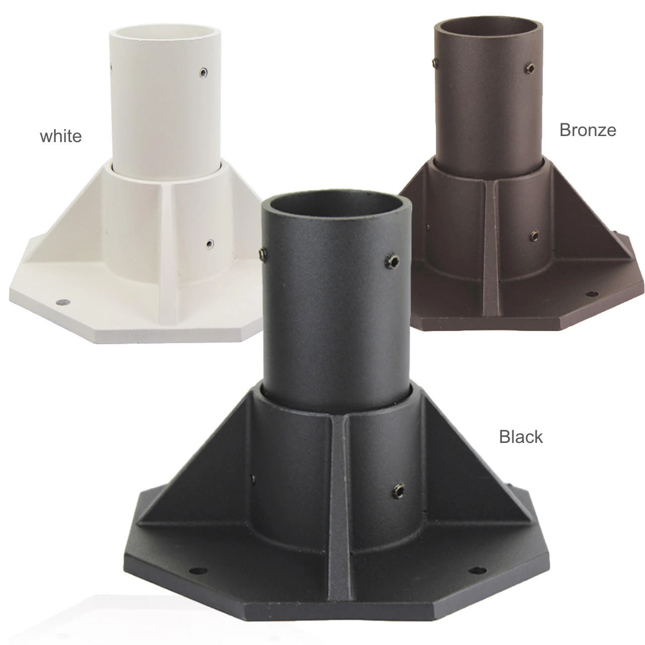 Cast Aluminum Decorative Clamshell Base for 4