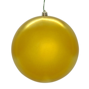 Vickerman N592508DSVL - 10 inch Gold Shiny Seamless Ball Outdoor Christmas Ornament 
