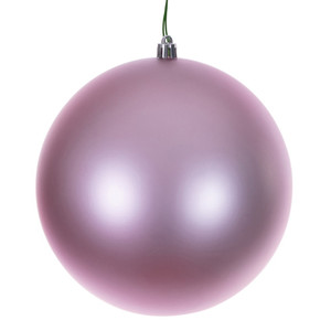 Vickerman N592579DMVL - 10 inch Pink Matte Seamless Ball Outdoor Christmas Ornament
