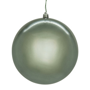Vickerman N592587DSVL - 10 inch Pewter Shiny Seamless Ball Outdoor Christmas Ornament 
