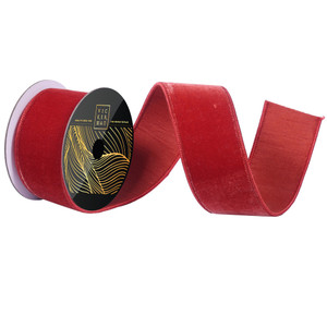 Vickerman QK258739 - Bittersweet Velvet Wired Decorative Ribbon - 2.5" x 10 Yards
