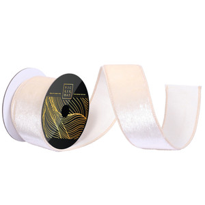 Vickerman QK259243 - Oat Velvet Wired Decorative Ribbon - 2.5" x 10 Yards 