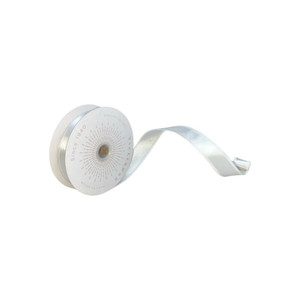 Vickerman QTX240711 - White Shiny Wired Decorative Ribbon - 1" x 10 Yards
