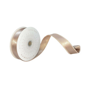 Vickerman QTX240780 - Cafe Latte Shiny Wired Decorative Ribbon - 1" x 10 Yards 