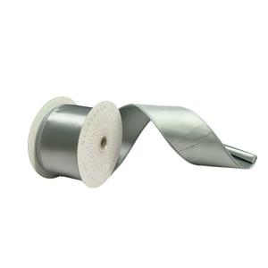 Vickerman QTX240907 - Silver Shiny Wired Decorative Ribbon - 2.5" x 10 Yards