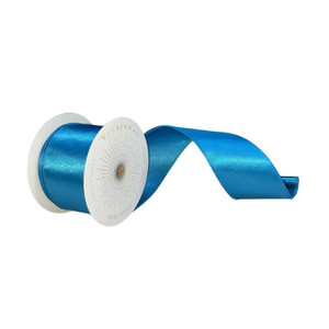 Vickerman QTX240912 - Turquoise Shiny Wired Decorative Ribbon - 2.5" x 10 Yards