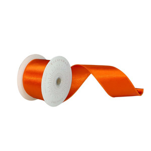 Vickerman QTX240918 - Burnished Orange Shiny Wired Decorative Ribbon - 2.5" x 10 Yards