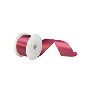 Vickerman QTX240921 - Berry Red Shiny Wired Decorative Ribbon - 2.5" x 10 Yards