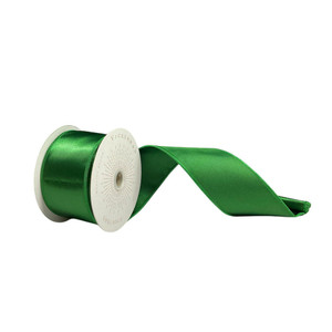 Vickerman QTX240924 - Emerald Shiny Wired Decorative Ribbon - 2.5" x 10 Yards