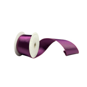 Vickerman QTX240926 - Plum Shiny Wired Decorative Ribbon - 2.5" x 10 Yards 