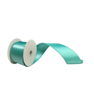 Vickerman QTX240932 - Baby Blue Shiny Wired Decorative Ribbon - 2.5" x 10 Yards