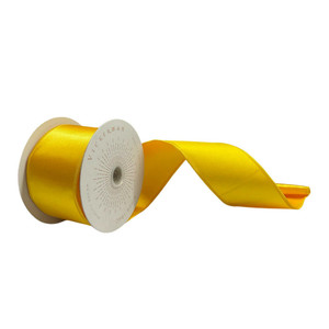 Vickerman QTX240978 - Yellow Shiny Wired Decorative Ribbon - 2.5" x 10 Yards 