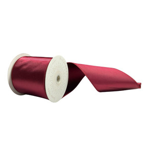 Vickerman QTX241119 - Wine Shiny Wired Decorative Ribbon - 4" x 10 Yards