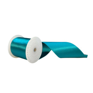 Vickerman QTX241162 - Sea Blue Shiny Wired Decorative Ribbon - 4" x 10 Yards
