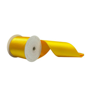 Vickerman QTX241178 - Yellow Shiny Wired Decorative Ribbon - 4" x 10 Yards