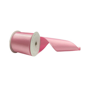 Vickerman QTX241179 - Pink Shiny Wired Decorative Ribbon - 4" x 10 Yards