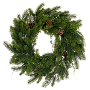 Vickerman EH232324 - 24" Holiday Pine Wreath with Cones