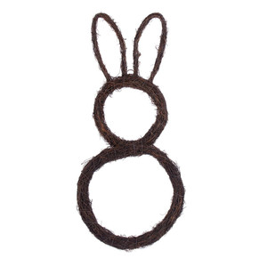 Vickerman FPQ240126 - 26" H x 12" W Bunny Outline Twig Wreath