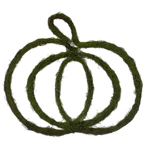 Vickerman FPQ241524M - 24" H x 24" W Pumpkin Outline Mossy Twig Wreath 
