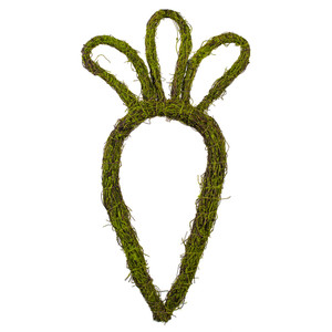 Vickerman FPQ241923M - 23" H x 12" W Carrot Outline Mossy Twig Wreath