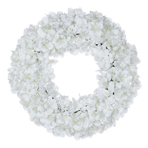 Vickerman FR250511 - 20" Real Touch White Hydrangea Wreath 