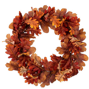 Vickerman FT240324 - 26" Orange Oak Leaf Wreath