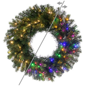Vickerman G183339LEDCC - 36" Welch Fraser Fir Wreath with Color Changing LED Lights