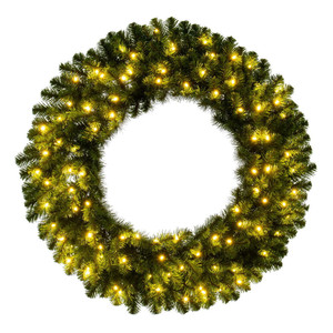 Vickerman G237043LED - 42" Deluxe Sequoia Pine Wreath with Warm White LED Lights