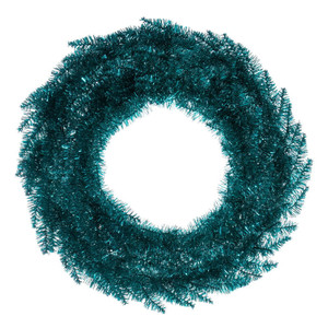 Vickerman K234224 - 24" Aqua Tinsel Fir Wreath