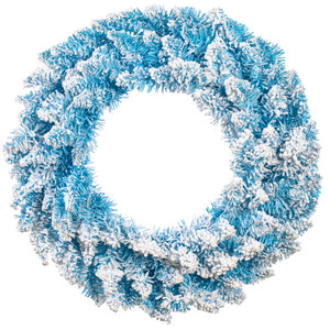 Vickerman K255824 - 24" Flocked Baby Blue Fir Wreath