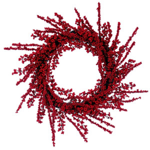 Vickerman P240528 - 28" Mixed Red & Dark Red Berry Wreath