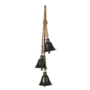 Vickerman JE231330 - 3.5 inch Matte Gunmetal Bells x3 Christmas Ornament - 2 Pack