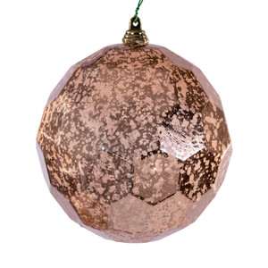 Vickerman MC240158 - 4.75 inch Rose Gold Honeycomb Mercur Christmas Ornament - 4 Pack