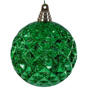 Vickerman MC240304 - 4.75 inch Green Diamond Mercury Christmas Ornament - 4 Pack