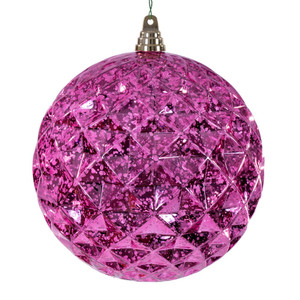 Vickerman MC240379 - 4.75 inch Pink Diamond Mercury Christmas Ornament - 4 Pack