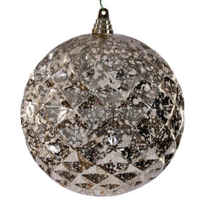 Vickerman MC240538 - 8 inch Champagne Diamond Mercury Christmas Ornament 