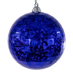 Vickerman MC240666 - 4 inch Purple Mirror Mercury Christmas Ornament - 6 Pack