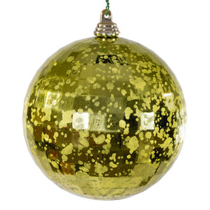 Vickerman MC240673 - 4 inch Lime Mirror Mercury Christmas Ornament - 6 Pack