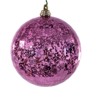 Vickerman MC240679 - 4 inch Pink Mirror Mercury Christmas Ornament - 6 Pack