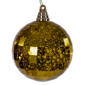 Vickerman MC240714 - 4.75 inch Olive Mirror Mercury Christmas Ornament - 4 Pack