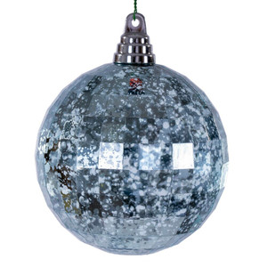 Vickerman MC240732 - 4.75 inch Baby Blue Mirror Mercury Christmas Ornament - 4 Pack