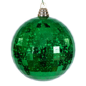 Vickerman MC240804 - 6 inch Green Mirror Mercury Christmas Ornament - 2 Pack