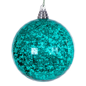 Vickerman MC240842 - 6 inch Teal Mirror Mercury Christmas Ornament - 2 Pack