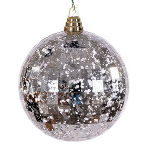 Vickerman MC240843 - 6 inch Oat Mirror Mercury Christmas Ornament - 2 Pack