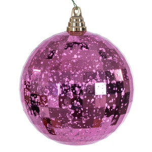 Vickerman MC240879 - 6 inch Pink Mirror Mercury Christmas Ornament - 2 Pack 