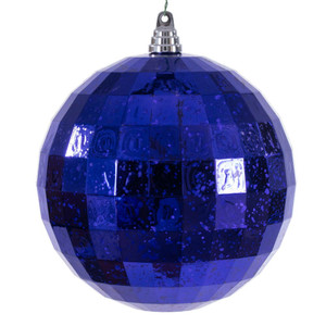 Vickerman MC240966 - 8 inch Purple Mirror Mercury Christmas Ornament